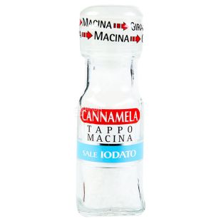 Cannamela, Соль морская йодированная, 63 г, мельница