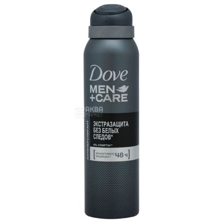 Dove Men+Care, 150 мл, Дезодорант-антиперспирант, Экстразащита без белых следов, Спрей