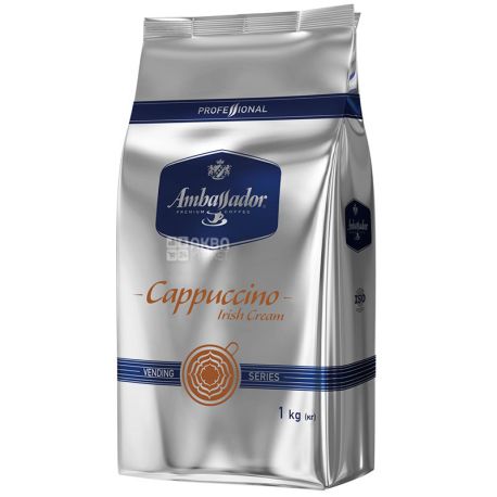 Ambassador Cappuccino Irish Cream, 1 кг, Напій капучино розчинний Амбассадор
