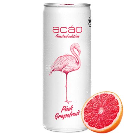 Acao Pink Grapefruit, 0,25 л, Напиток энергетический Пинк Грейпфрут