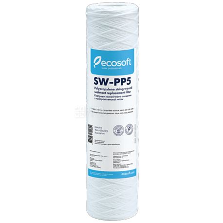 Ecosoft SW-РР5, Картридж из полипропиленовой нити 5 мкм, 4,5*20
