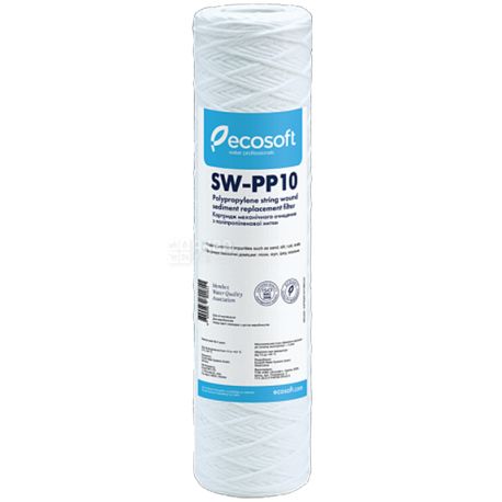 Ecosoft PP10, Polypropylene foam cartridge 10 microns, 2.5 * 10