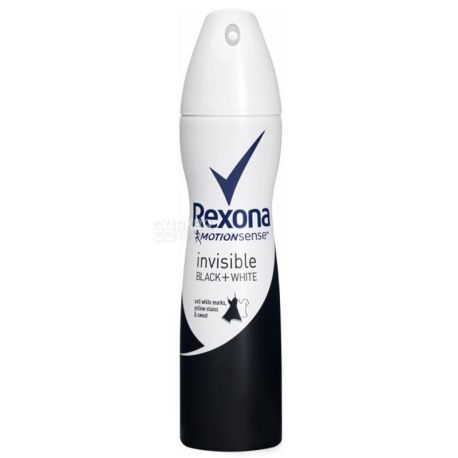 Rexona Motionsense, 150 мл, Дезодорант-антиперспирант, Невидимая на черном и белом, Спрей