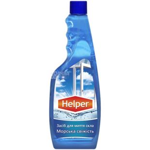 Helper, Морская свежесть,  500 мл, Средство для мытья стекол, запаска