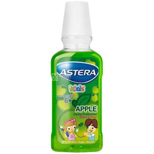 Astera Kids Green Apple, 300 мл, Детский ополаскиватель для полости рта, Яблоко
