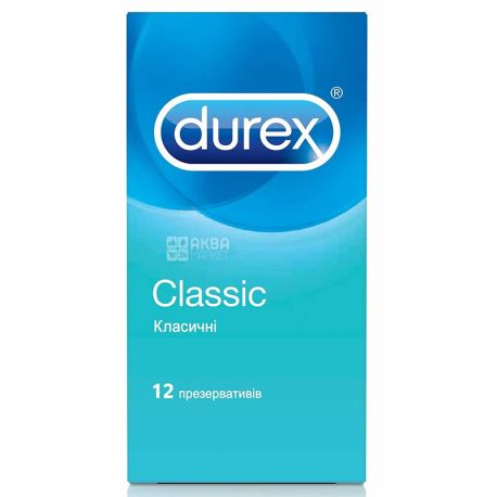 Durex, Classic, 12 шт., Презервативы классические