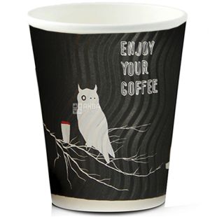 Гофростакан бумажный Сова 180 мл, 25 шт, D71