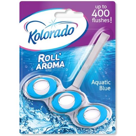 Kolorado, Roll Aroma Blue Aquatic, 51 г, Блок для унітазу, Морський