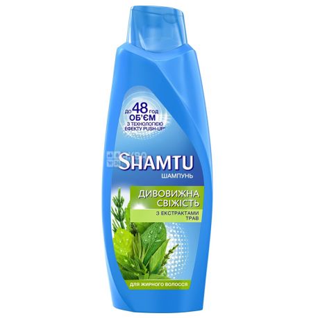 Shamtu, 600 мл, Шампунь для жирного волосся, Дивовижна свіжість