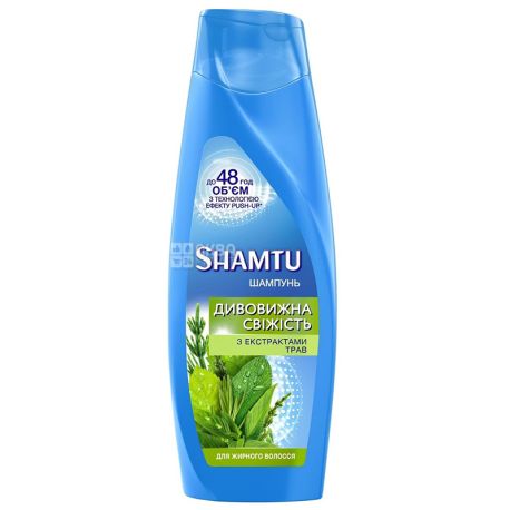 Shamtu, 360 мл, Шампунь для жирных волос, Травяной коктейль