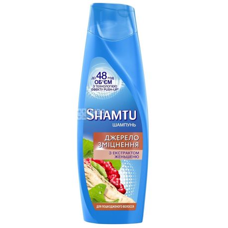 Shamtu Strengthening, Ginseng Extract Shampoo for Damaged Hair, 360 ml