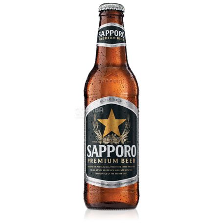 Пиво светлое фильтрованное Premium, 0,33 л, ТМ Sapporo