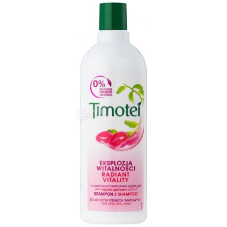 Timotei Volume and shine, Shampoo for fine hair, 400 ml
