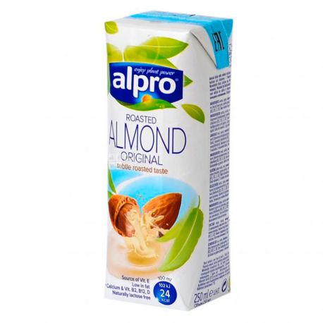 Alpro, Almond Original, 250 мл, Алпро, Мигдалеве молоко, оригінальне, вітамінізоване
