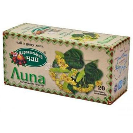 Карпатский чай ,Липа, 20 пак.,Чай из цвета липы