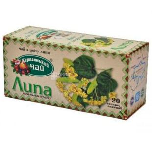 Карпатский чай, Липа, 20 пак. х 1,35 г, Чай из цвета липы