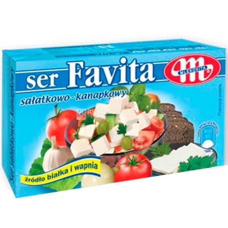 Сир фета Favita, 17%, 270 г, ТМ Mlekovita