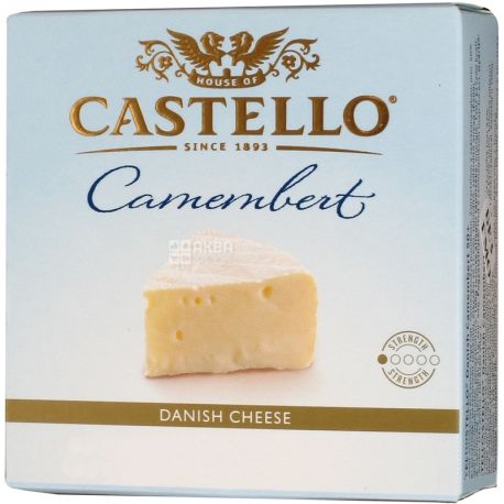 Сир м'який Камамбер, 50%, 125 г, ТМ Castello