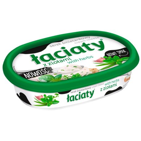 Laciaty Крем сыр сливочный, с базиликом, 135 г