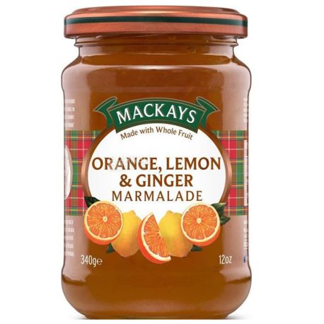 Mackays, Конфитюр Апельсин и лимон с имбирем, 340 г