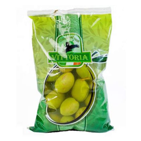 Olives green giant pitted, 500 g, TM Vittoria