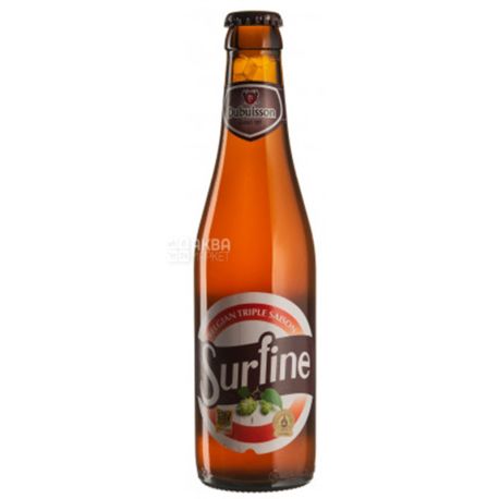 Surfine Dubuisson, 0,33 л, Сурфін, Пиво світле нефільтроване, скло