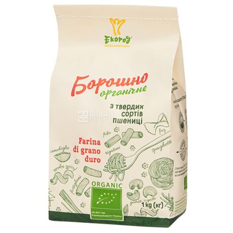 Organic flour from durum wheat, 1 kg, TM Ecorod