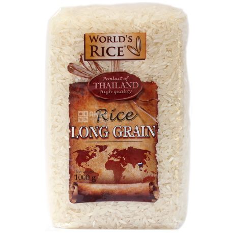 World's Rice, 1 кг, Рис Ворлд Райс, довгозернистий, шлифований