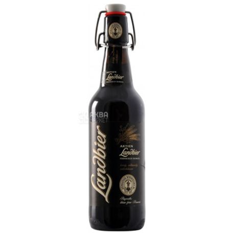 Aktien Landbier Dunkel, 0,5 л, Лендбир Дункель, Пиво темное, стекло