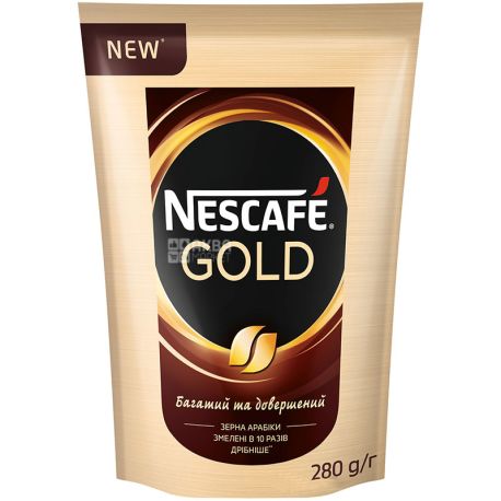 Nescafe Gold, 280 г, Кофе Нескафе Голд, растворимый