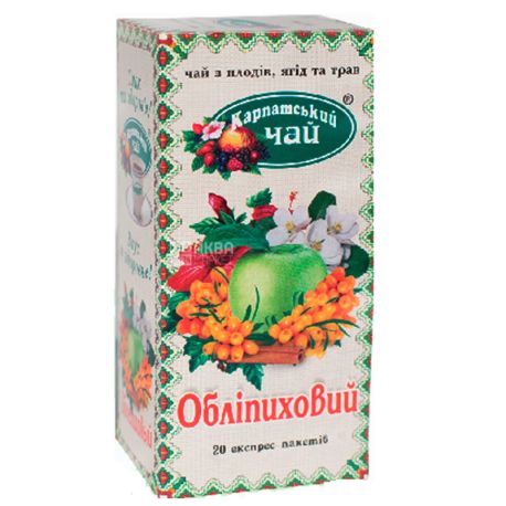 Карпатский чай, Облепиха, 20 пак, Чай с плодов ягод и трав