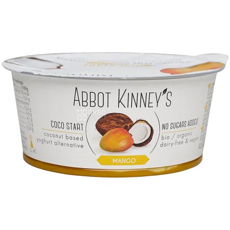 Abbot Kinney's, Йогурт органический манго и кокос, 125 мл
