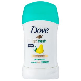 Dove Go Fresh, 40 мл, Дезодорант-антиперспирант, Груша и алоэ вера, Сухой