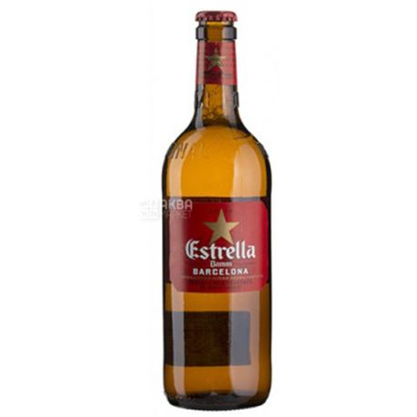 Estrella Damm, 0.66 л, Эстрелла, Пиво светлое, лагер, стекло