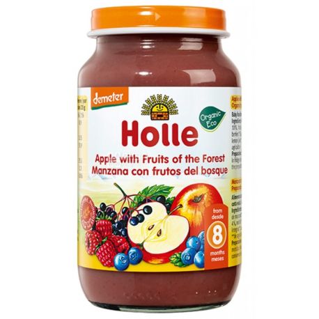 Baby food Puree Wild berries and apple, from 8 months, 220 g, TM Holle