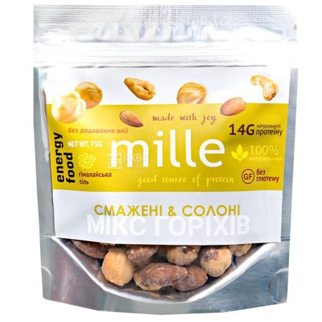 Mille Микс орехов Жареные&Соленые, 75 г