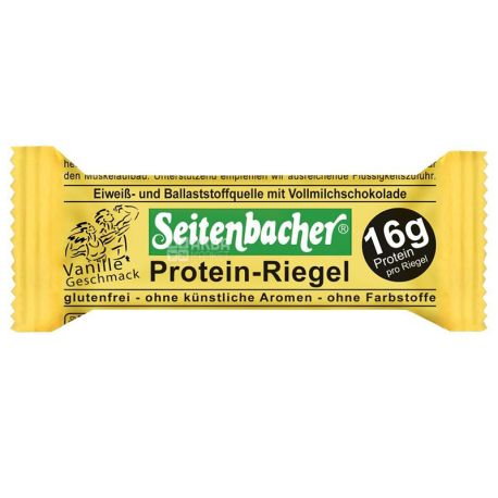 Батончик протеїновий Protein-Riegel Vanille з ваніллю, 60 г, ТМ Seitenbacher