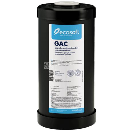 Ecosoft GAC, Экософт, Картридж с гранулированным активированным углем, для фильтров типа ВВ10