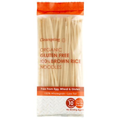 Clearspring Organic Noodles, 200 г, Лапша Клиерспринг из коричневого риса, органическая