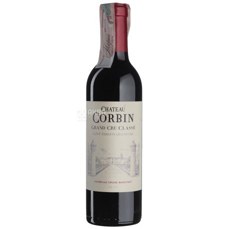 Chateau Corbin, Красное сухое вино, 0,375 л