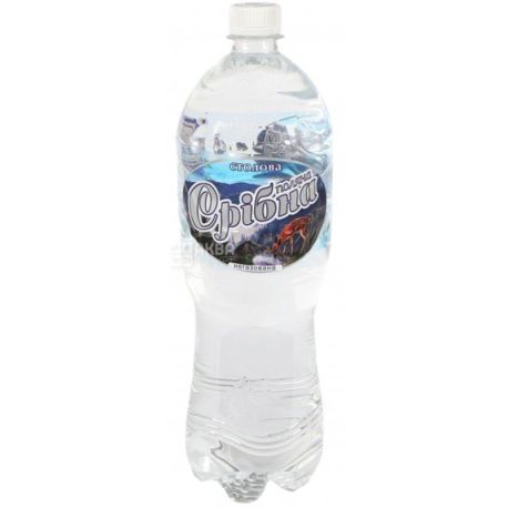 Поляна Срібна, 1,5 л, Вода мінеральна негазована, ПЕТ