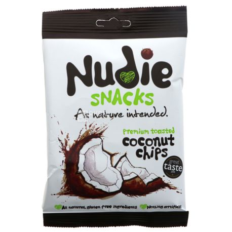 Nudie Snacks Чіпси кокосові, 35 г