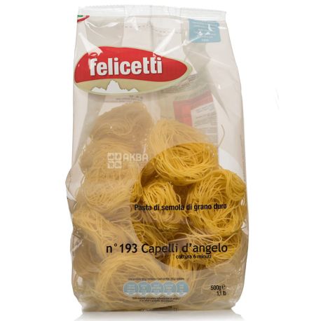 Felicetti Сapelli d`Angelo №193, 500 г, Макарони Фелічетті Капеллі д`Анжело,