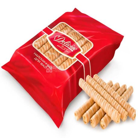 Delicia Вафлі Трубочки зі смаком пряженого молока, 300 г