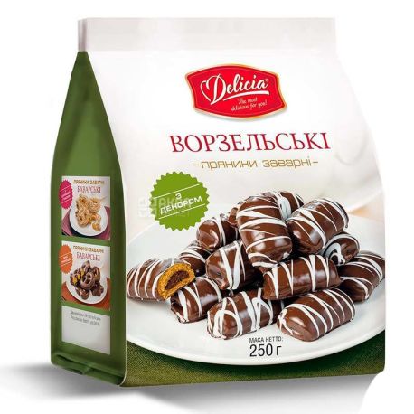 Delicia, 250 г, Пряники Ворзельські з декором