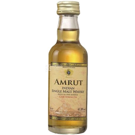 Amrut Cask Strength Whiskey in a Tuba, 61.8%, 0.05 L