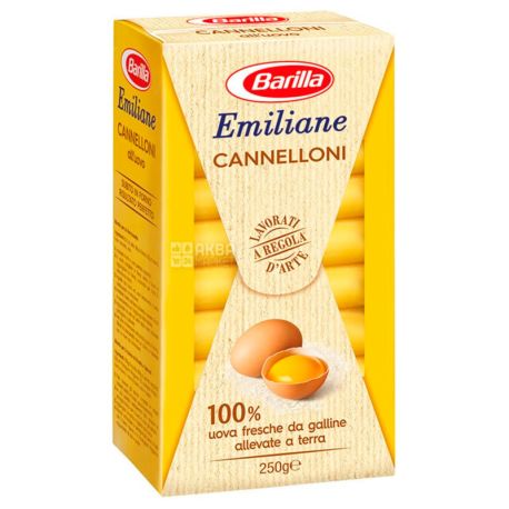 Barilla Emiliane Cannelloni, 250 г, Макароны яичные Барилла Эмилиане Каннеллони