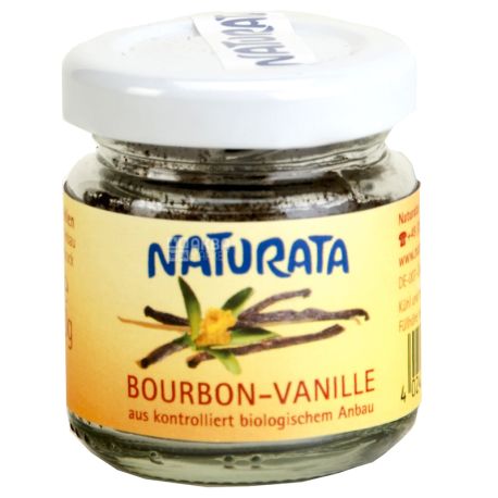 Naturata, Bourbon, Ваниль молотая органическая, Бурбон, 10 г