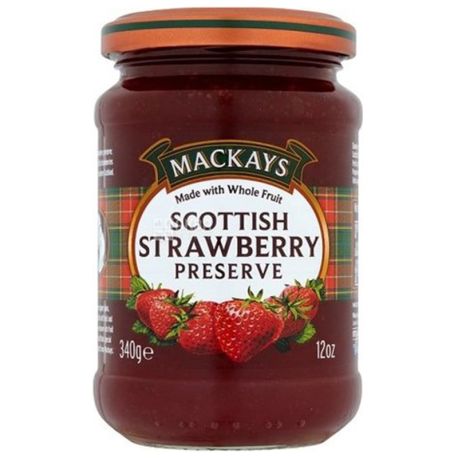 Mackays, 340 г, Джем шотландский Клубника