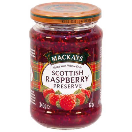 Mackays, Джем шотландский Малина, 340 г